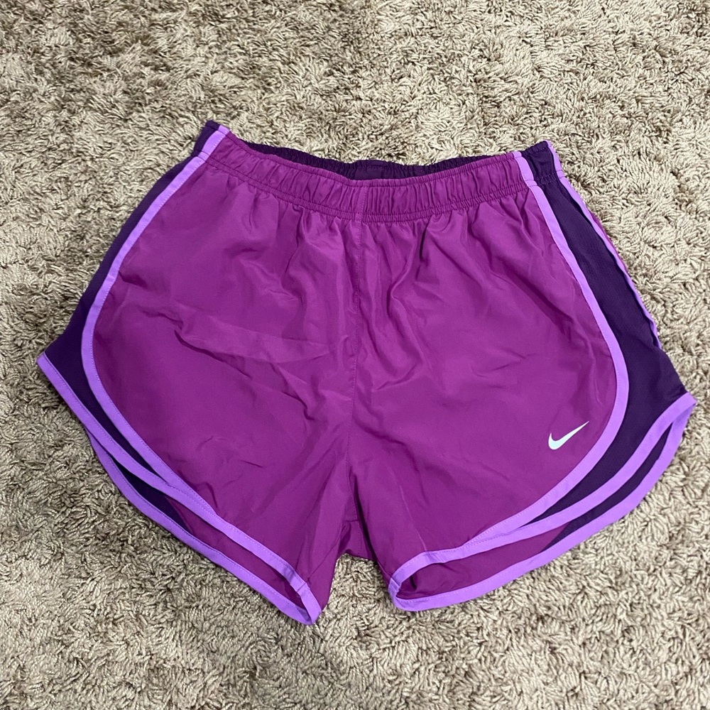 Purple NIKE dri fit shorts